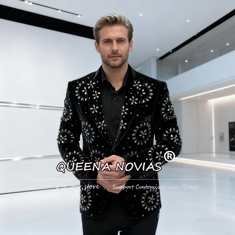 Men'S Formal Dinner Wear - Luxo diamante pedras ternos masculinos para