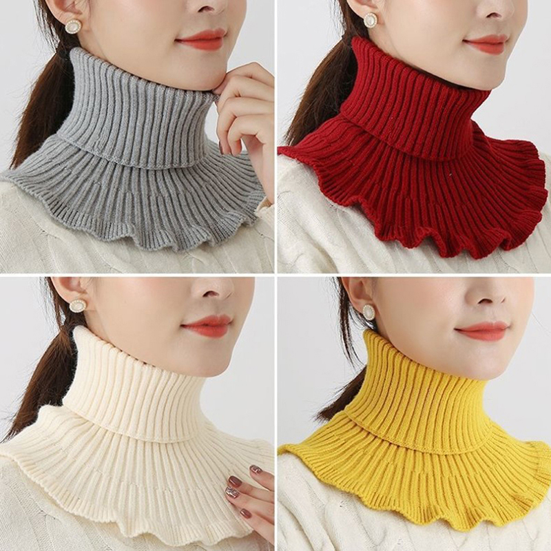 Windsor Knot Tie - Suéter Feminino Quente de Gola Alta