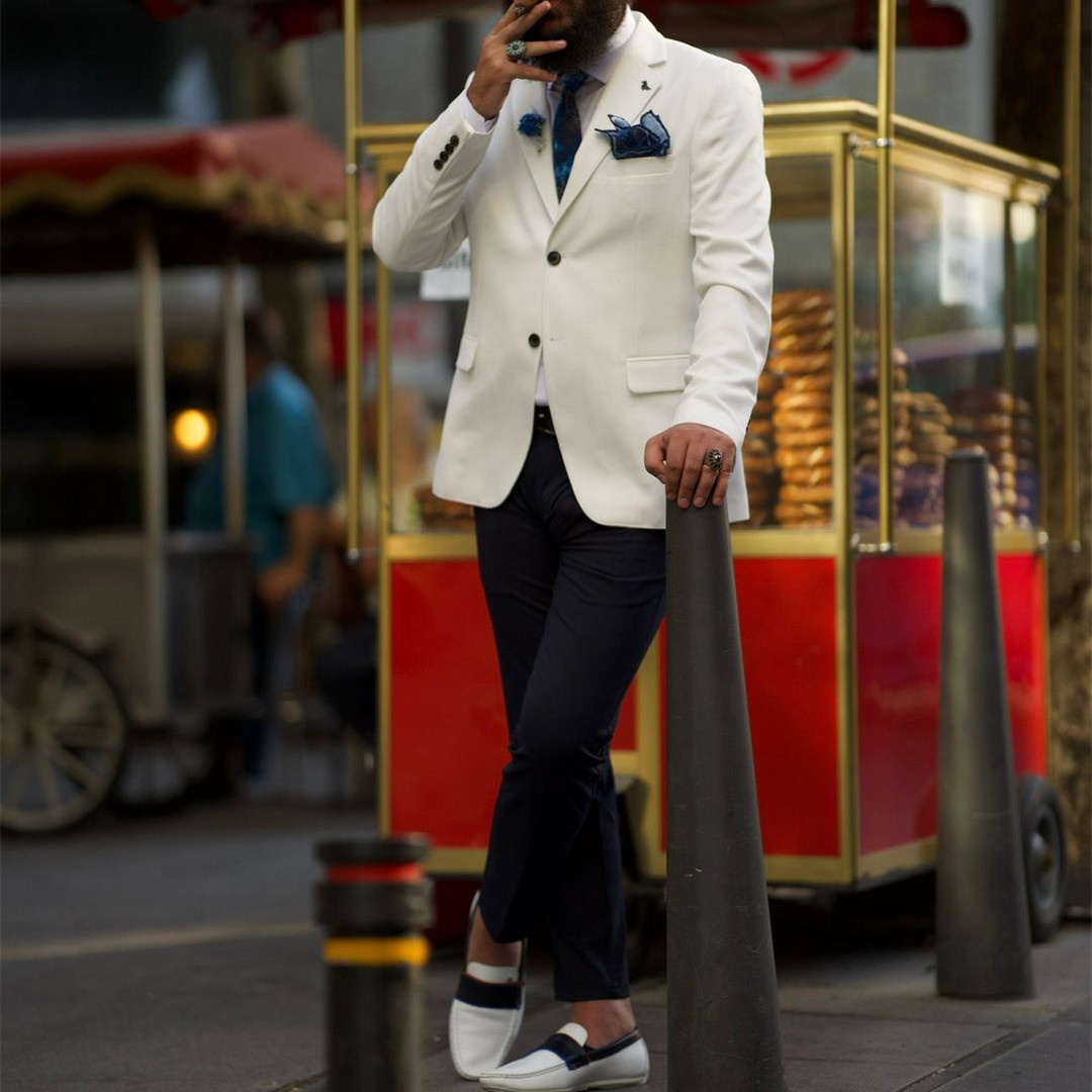 Men'S Formal Wear Not Suit - Ternos Formais Masculinos Marfim com Lapela