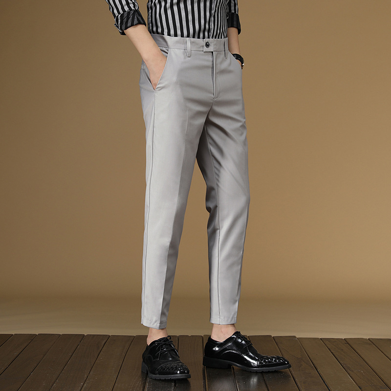 Men Formal Wear Summer - Calças de terno de verão dos