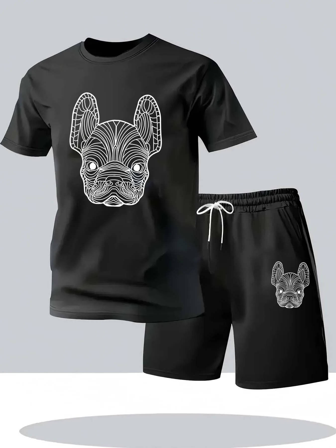 Men'S Formal Beach Wear - Conjunto de camiseta e shorts masculino