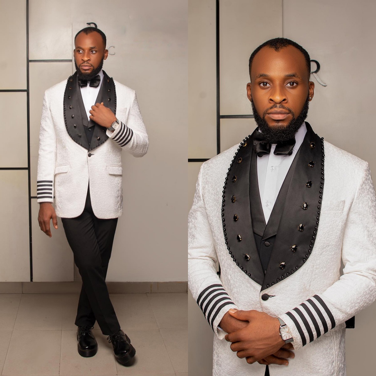 Men'S Formal Dinner Wear - Personalizado masculino casamento smoking padrão floral