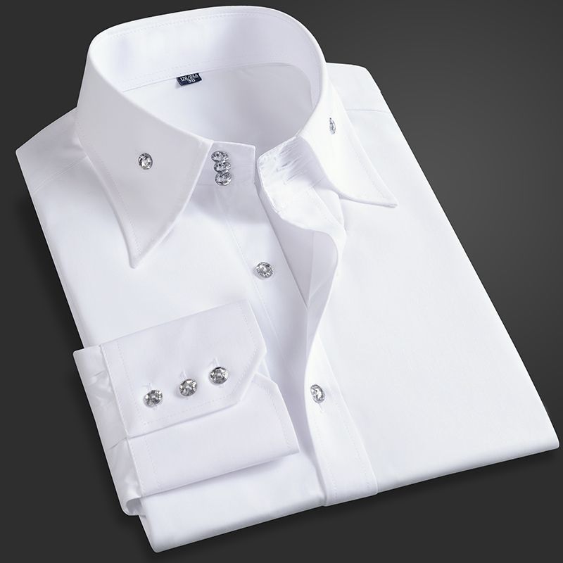 Men Formal Wear Summer - Primavera outono camisa executiva masculina ajuste