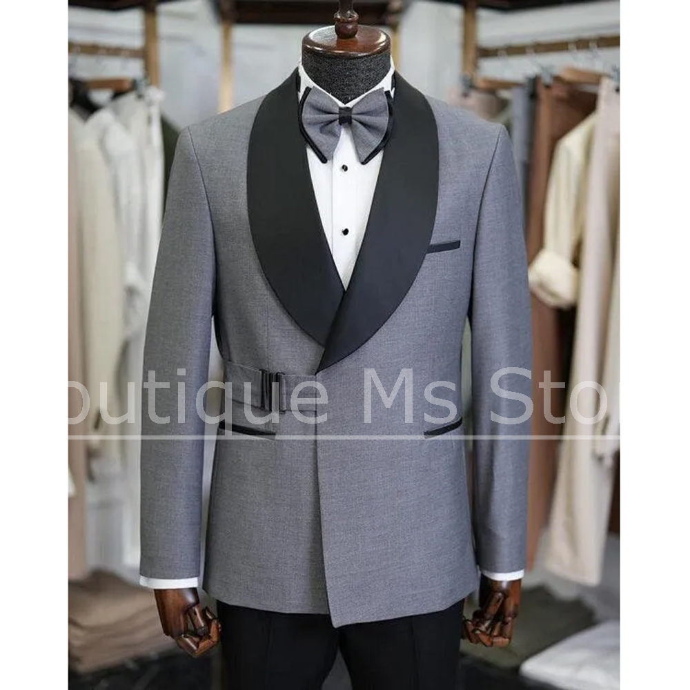 Men'S Formal Dinner Wear - Terno Masculino Elegante com Lapela Xale,