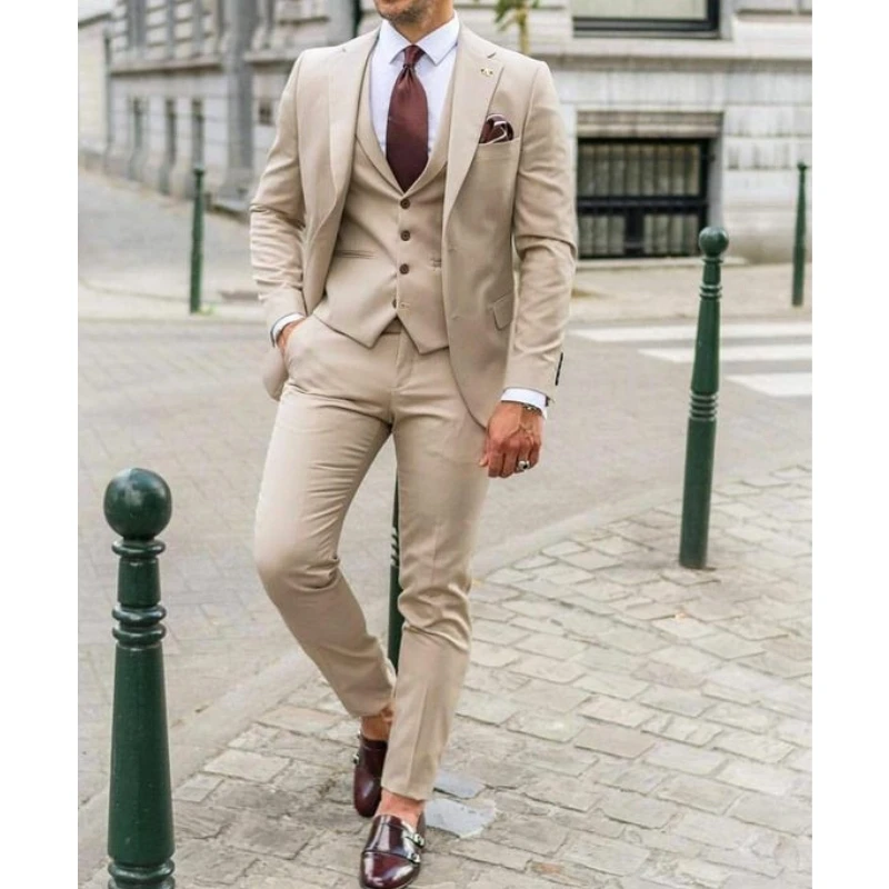 Men'S Formal Dinner Wear - Ternos Masculinos Slim Fit com Lapela