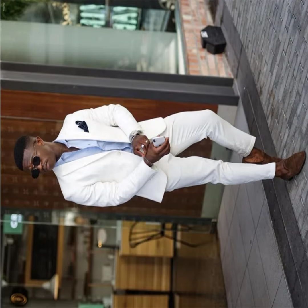 Men'S Formal Wear Not Suit - Ternos Formais Brancos Masculinos, Corte Clássico,