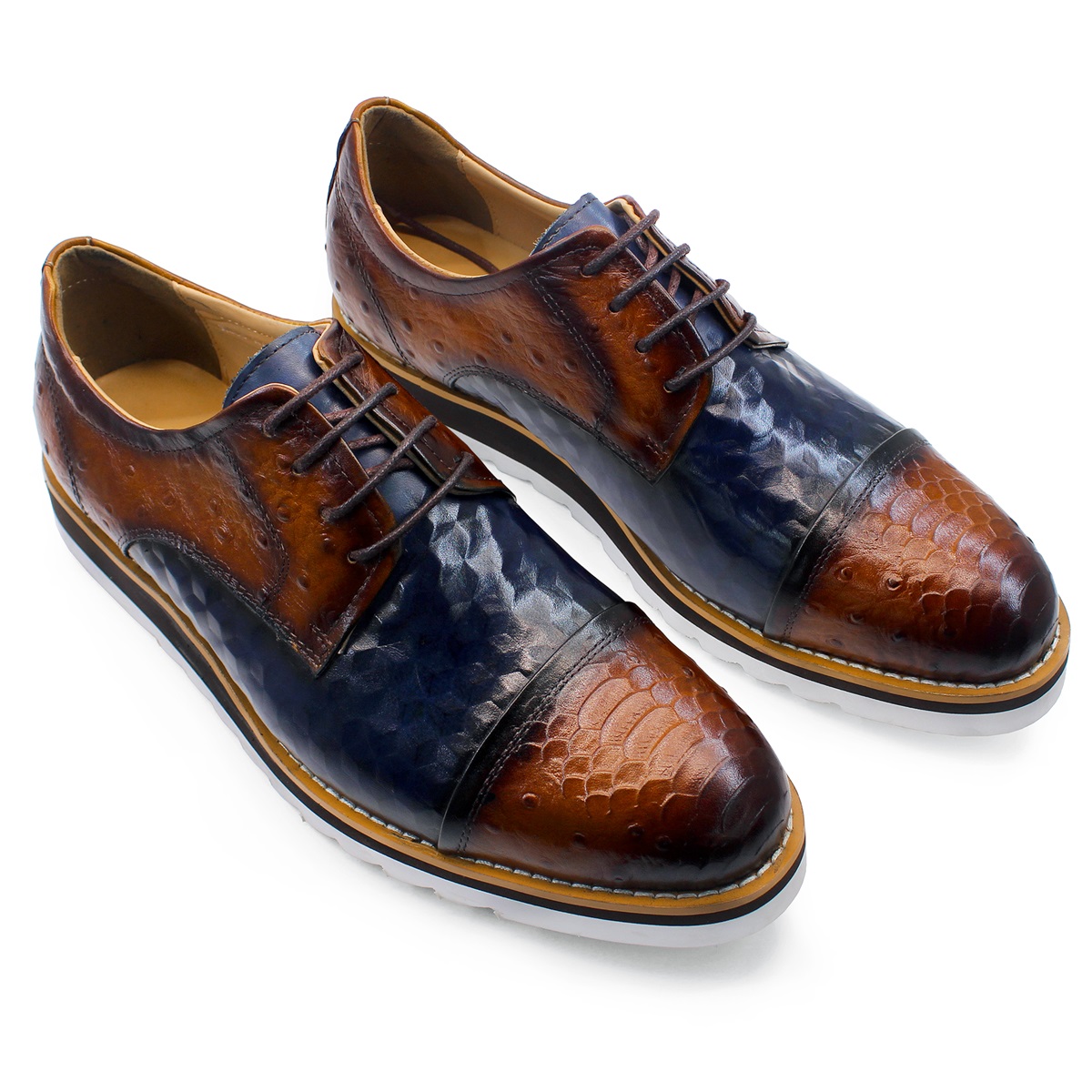 Tênis de couro genuíno masculi - Men Formal Wear With Sneakers avaliação e preço