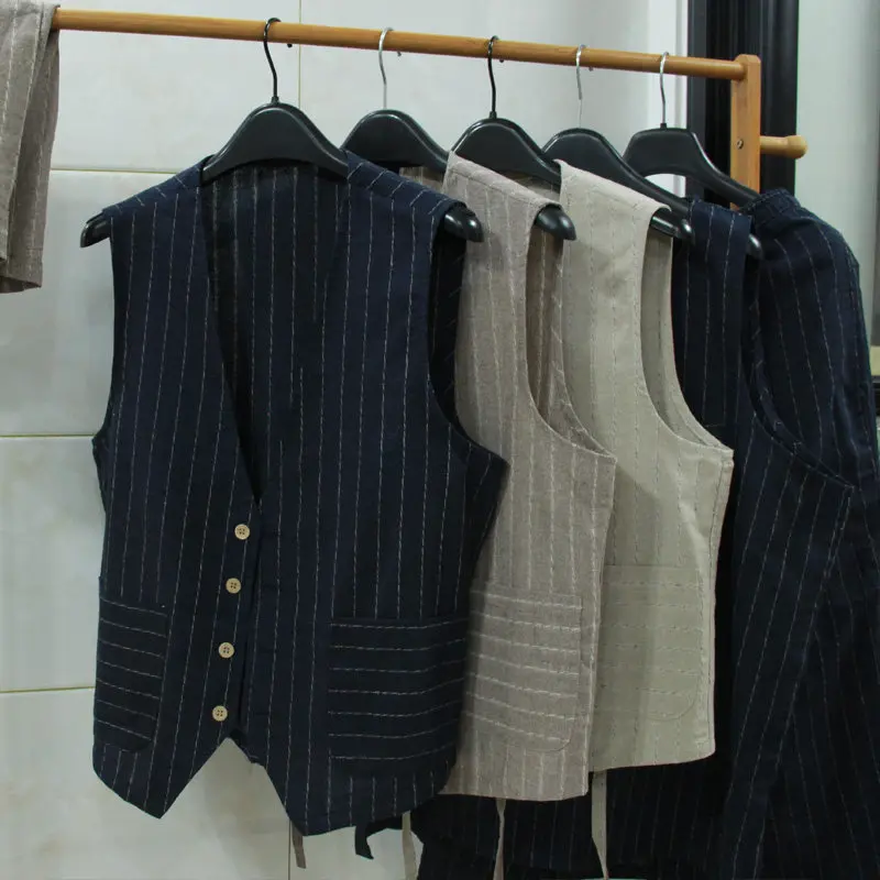 Colete Casual de Linho Britâni - Men Formal Wear Summer avaliação e preço