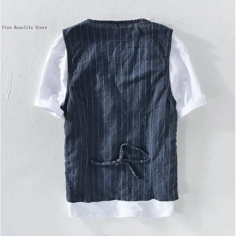 Colete Casual de Linho Britâni - Men Formal Wear Summer avaliação e preço