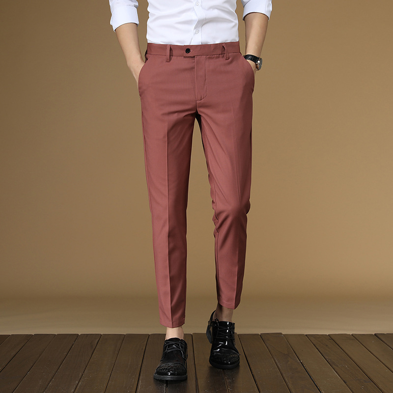 Calças de terno de verão dos h - Men Formal Wear Summer avaliação e preço