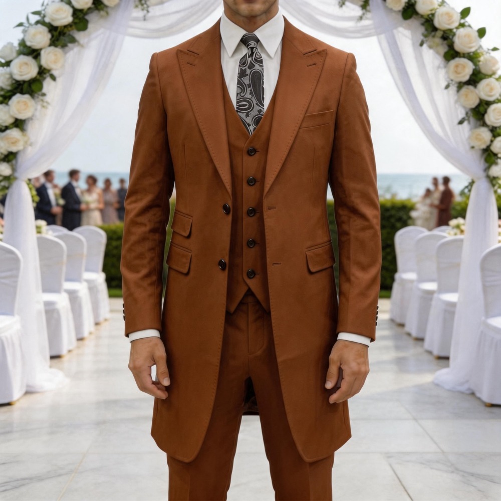 Terno Slim Fit de 3 Peças para - Men Formal Wear Summer avaliação e preço