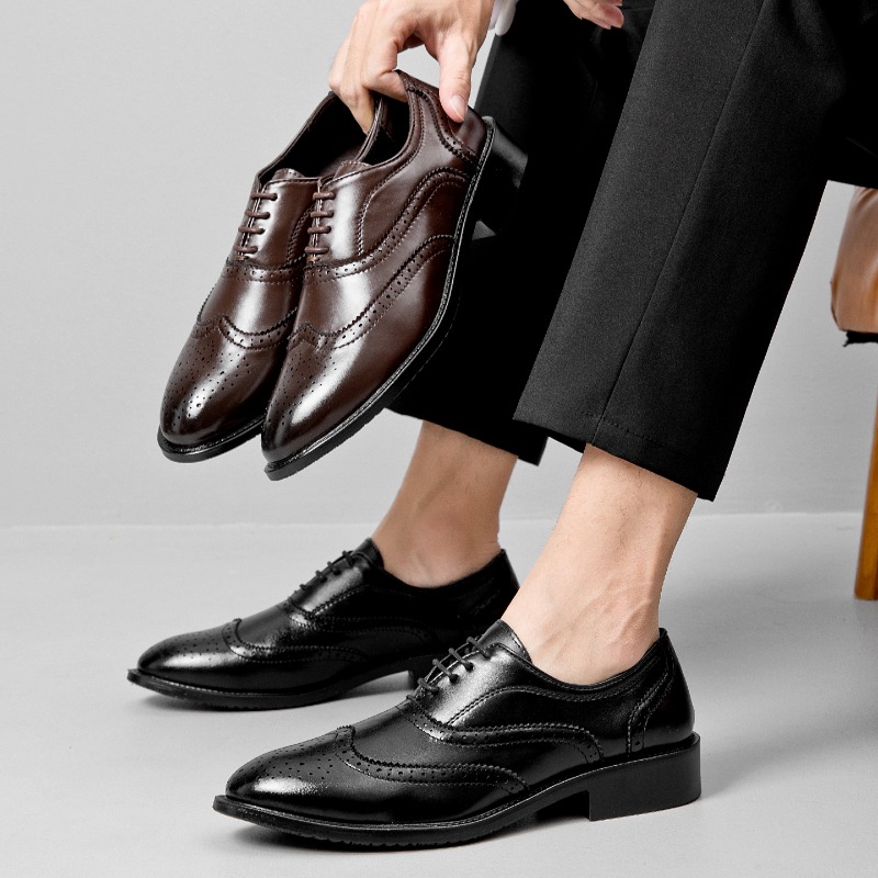 Sapatos de Couro Formais Cláss - Men'S Style Formal Wear avaliação e preço
