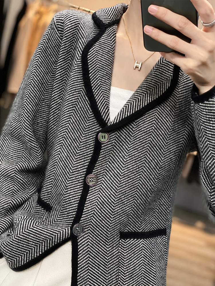 Outono inverno feminino puro c - Wool Suit Jacket avaliação e preço