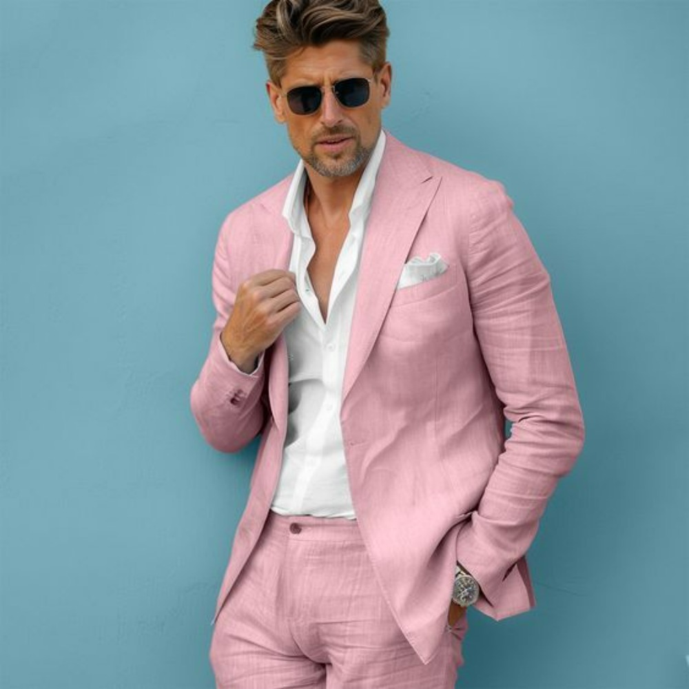 Conjunto de Terno Masculino de - Men Formal Wear Summer avaliação e preço