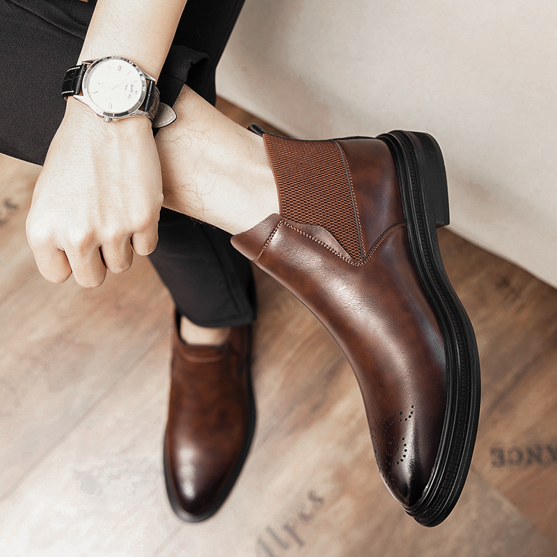 Sapatos de couro de cano alto  - Men'S Style Formal Wear avaliação e preço