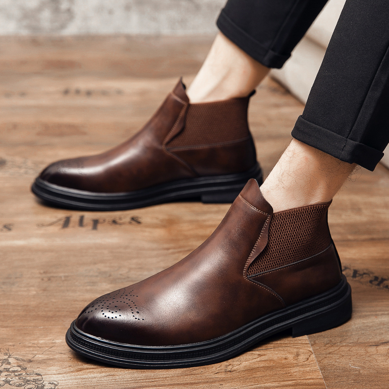 Sapatos de couro de cano alto  - Men'S Style Formal Wear avaliação e preço
