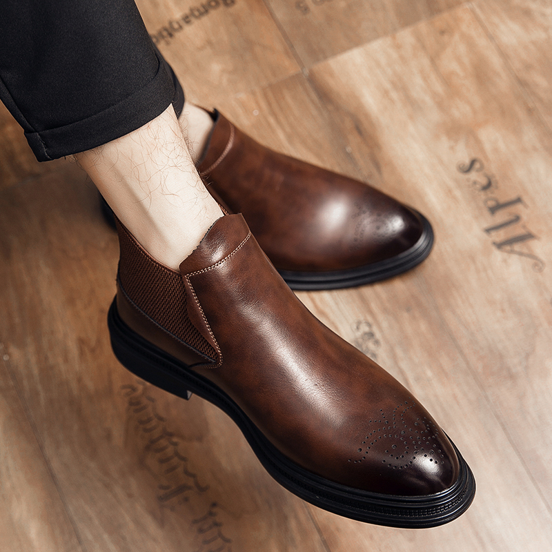 Sapatos de couro de cano alto  - Men'S Style Formal Wear avaliação e preço