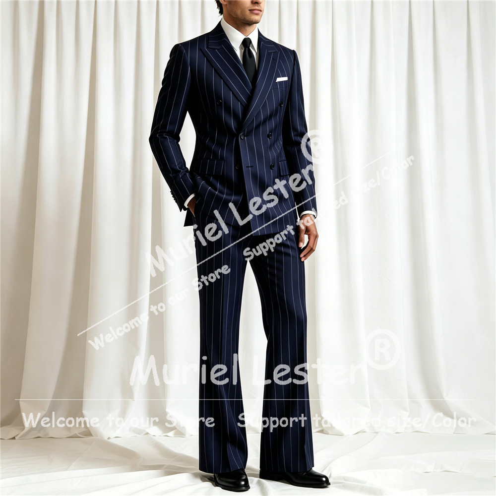 Terno Elegante com Listras par - Men'S Style Formal Wear avaliação e preço