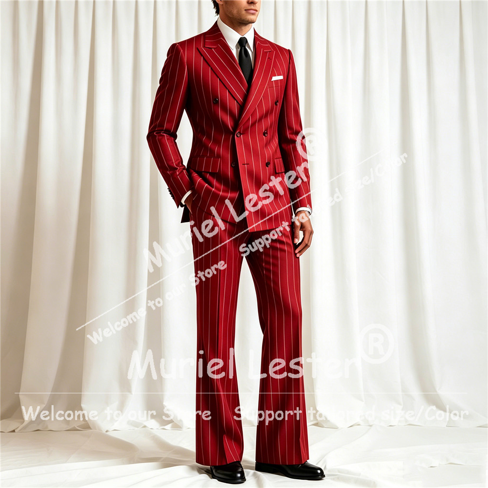 Terno Elegante com Listras par - Men'S Style Formal Wear avaliação e preço