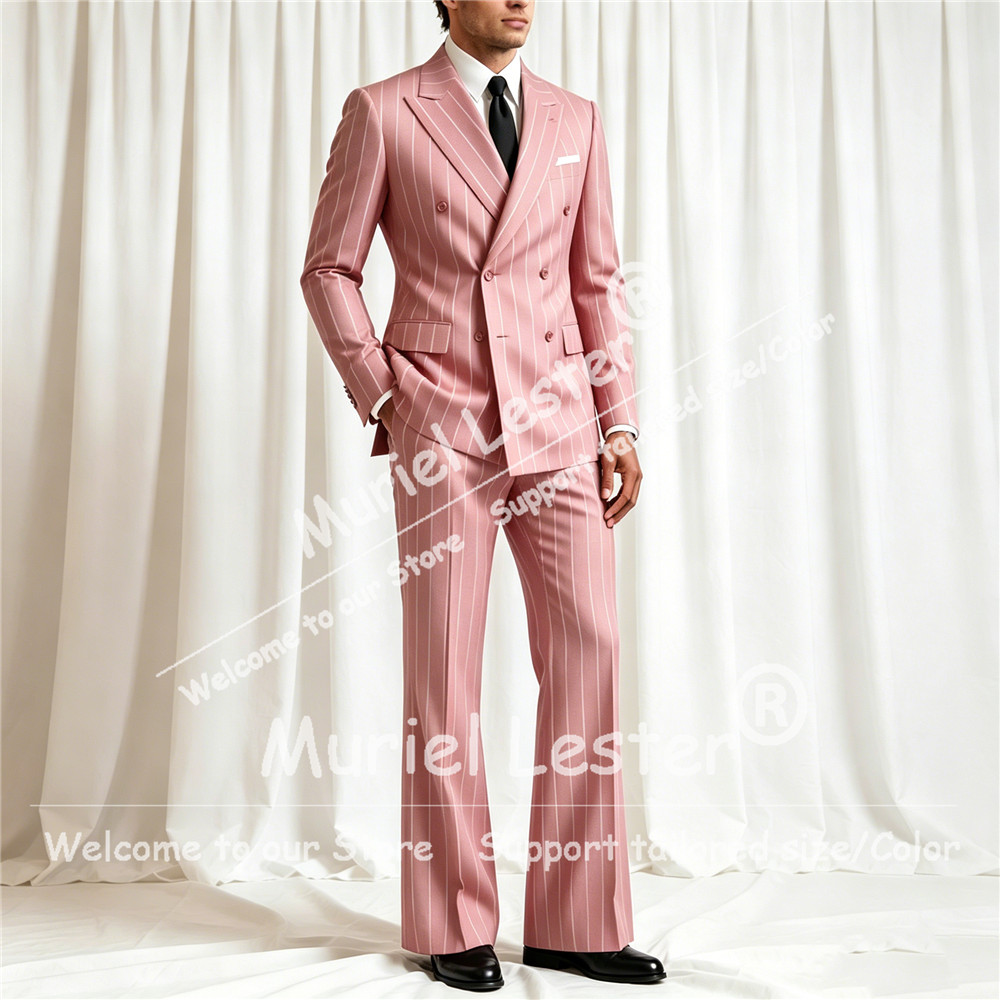 Terno Elegante com Listras par - Men'S Style Formal Wear avaliação e preço
