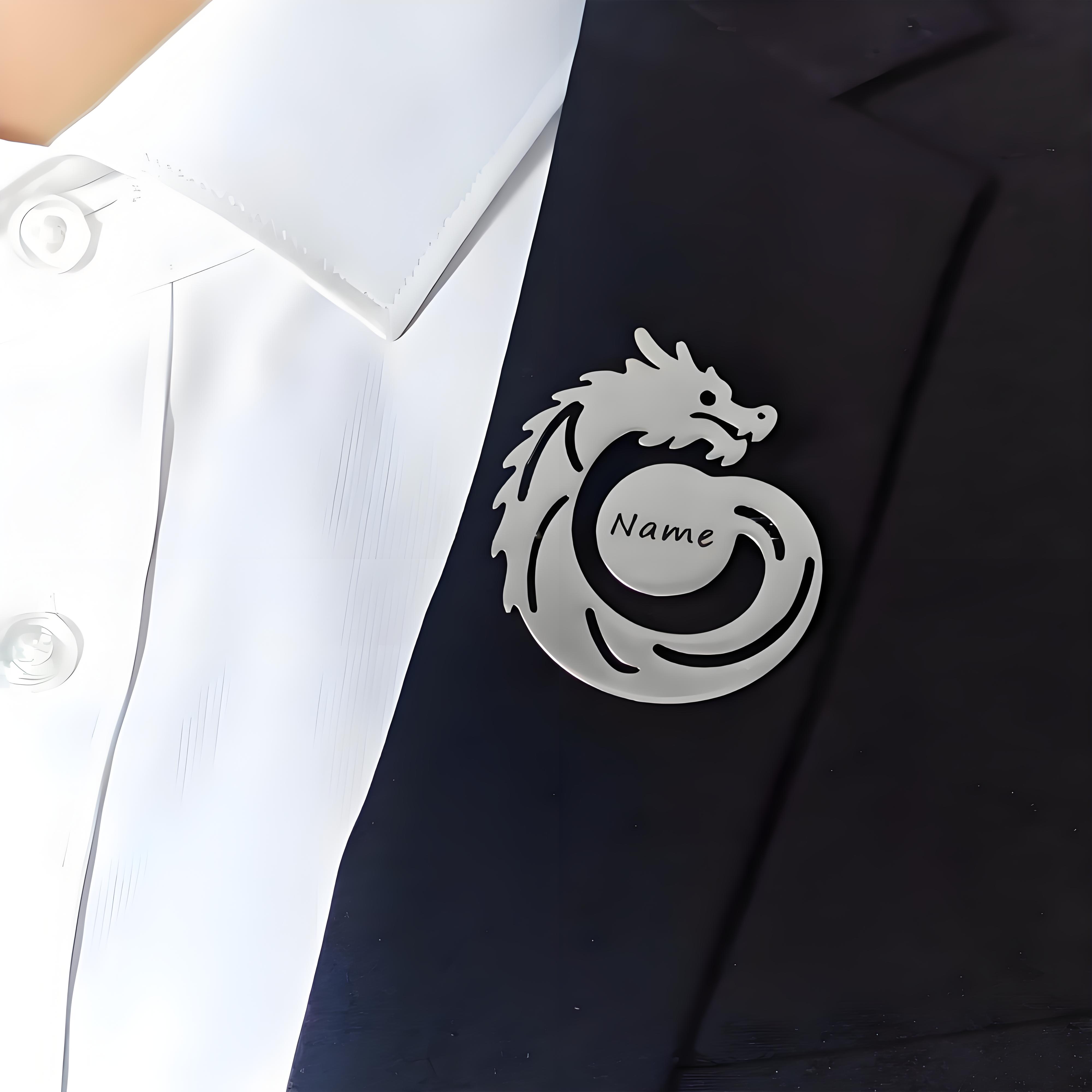 Broche de dragão com nome pers - Men Formal Wear Names avaliação e preço