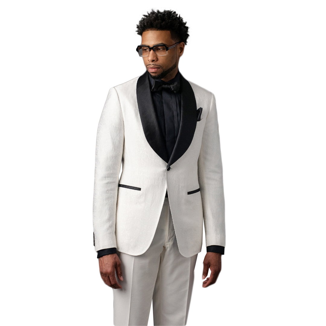 Terno masculino jacquard, 2 pe - Wool Suit Jacket avaliação e preço