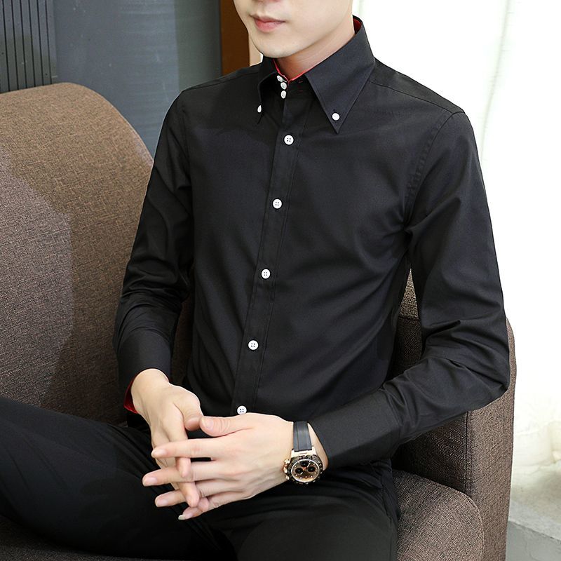 Primavera outono camisa execut - Men Formal Wear Summer avaliação e preço