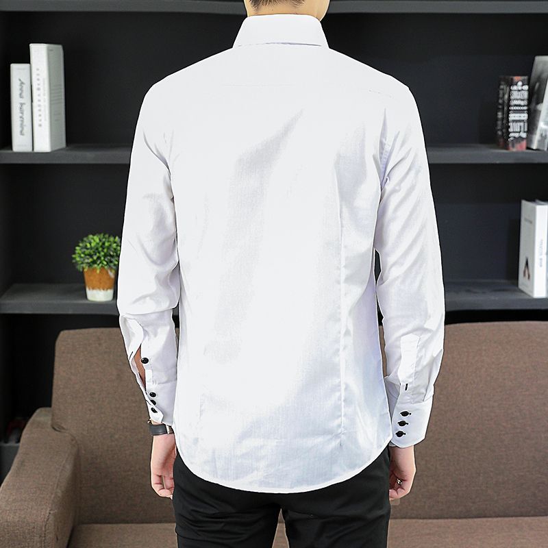 Primavera outono camisa execut - Men Formal Wear Summer avaliação e preço