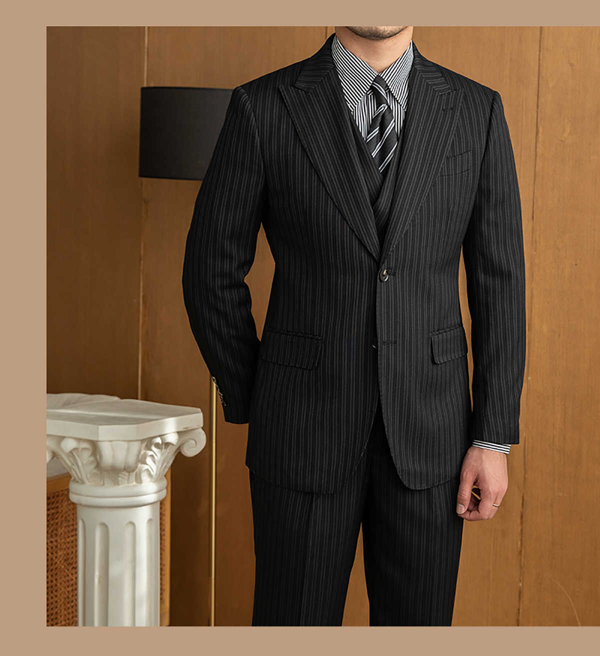 Ternos masculinos comerciais 3 - Wool Suit Jacket avaliação e preço