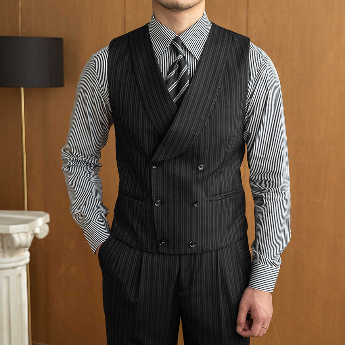 Ternos masculinos comerciais 3 - Wool Suit Jacket avaliação e preço