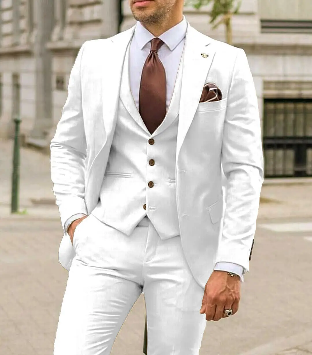 Ternos Masculinos Slim Fit com - Men'S Formal Dinner Wear avaliação e preço